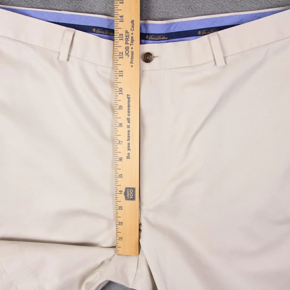 Brooks Brothers Mens 40x8.5 Light Weight Advantage Chino Shorts Beige Cotton